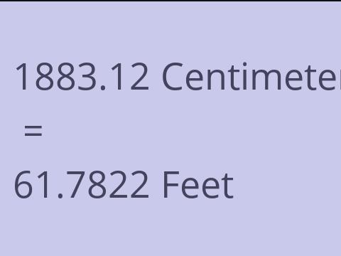 1883.12 CM TO FEET