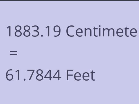 1883.19 CM TO FEET