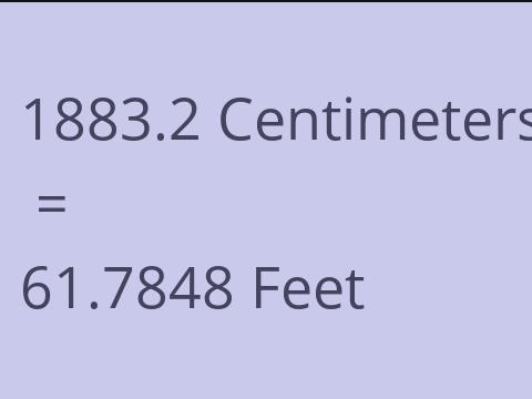 1883.2 CM TO FEET