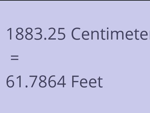 1883.25 CM TO FEET