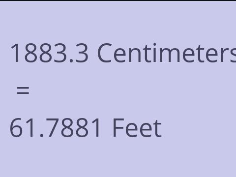 1883.3 CM TO FEET