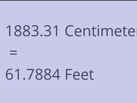 1883.31 CM TO FEET