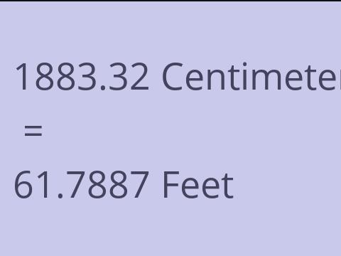 1883.32 CM TO FEET