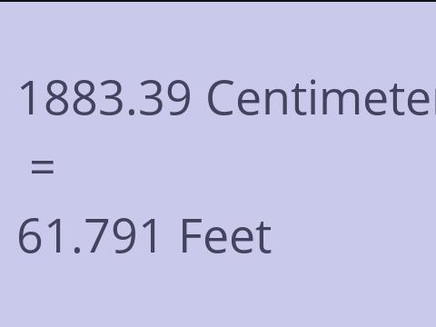 1883.39 CM TO FEET