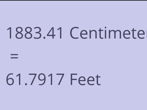 1883.41 CM TO FEET