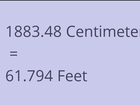 1883.48 CM TO FEET