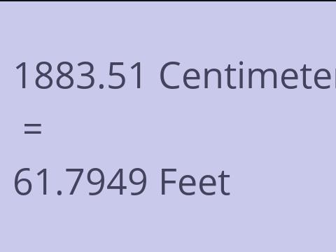 1883.51 CM TO FEET