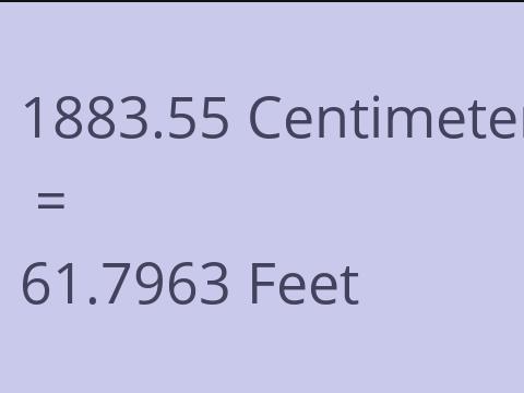 1883.55 CM TO FEET