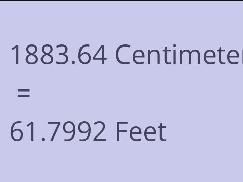 1883.64 CM TO FEET