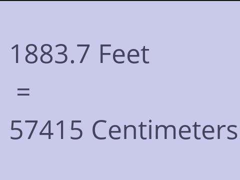 1883.7 FEET TO CM