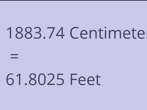 1883.74 CM TO FEET