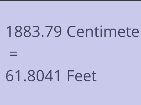 1883.79 CM TO FEET