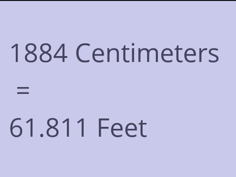 1884 CM TO FEET