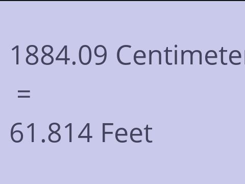 1884.09 CM TO FEET