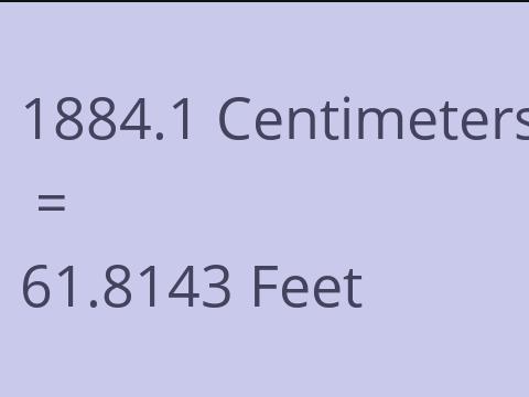 1884.1 CM TO FEET