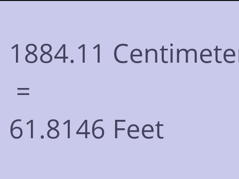 1884.11 CM TO FEET