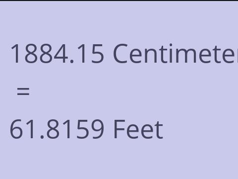 1884.15 CM TO FEET