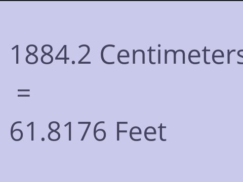 1884.2 CM TO FEET