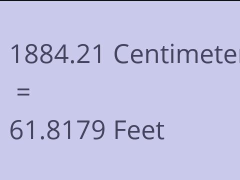 1884.21 CM TO FEET