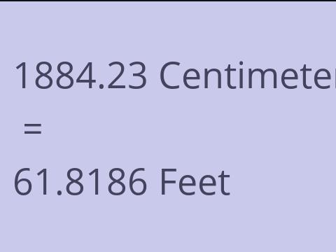 1884.23 CM TO FEET