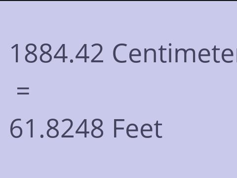 1884.42 CM TO FEET