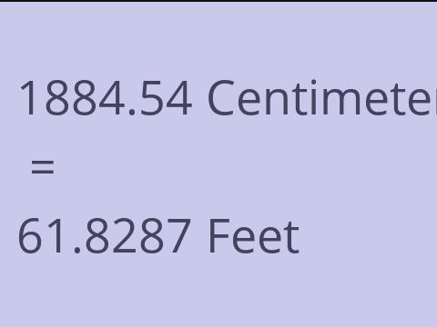 1884.54 CM TO FEET