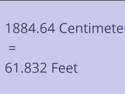 1884.64 CM TO FEET