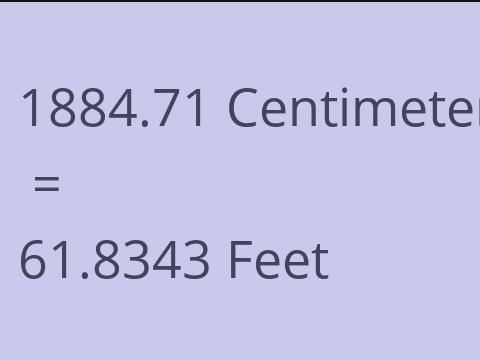 1884.71 CM TO FEET