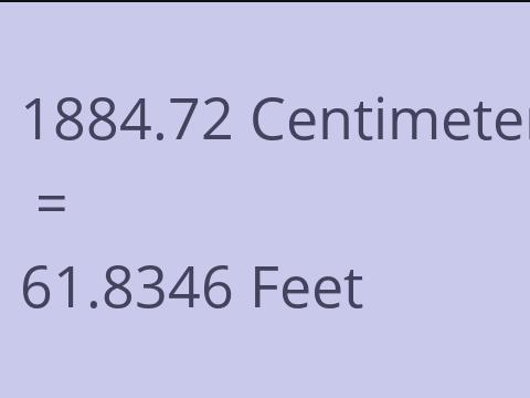 1884.72 CM TO FEET