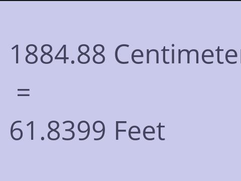 1884.88 CM TO FEET