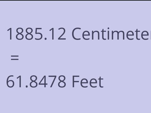 1885.12 CM TO FEET