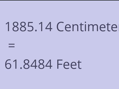 1885.14 CM TO FEET