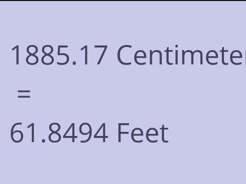 1885.17 CM TO FEET