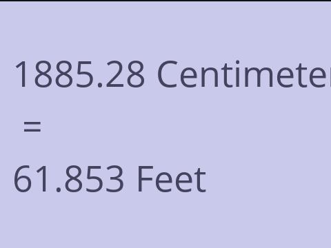 1885.28 CM TO FEET