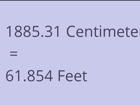 1885.31 CM TO FEET