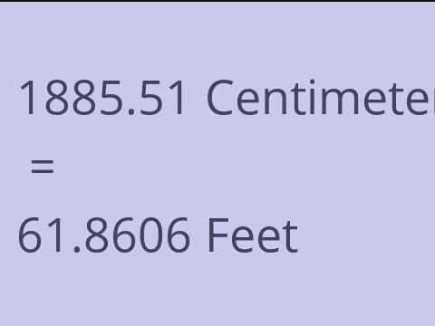 1885.51 CM TO FEET