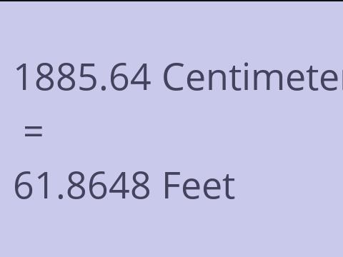 1885.64 CM TO FEET