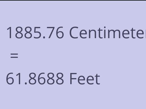 1885.76 CM TO FEET