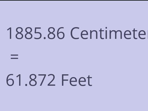 1885.86 CM TO FEET