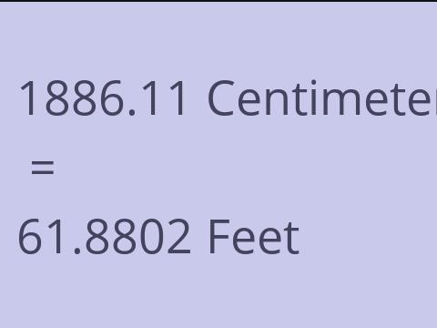 1886.11 CM TO FEET