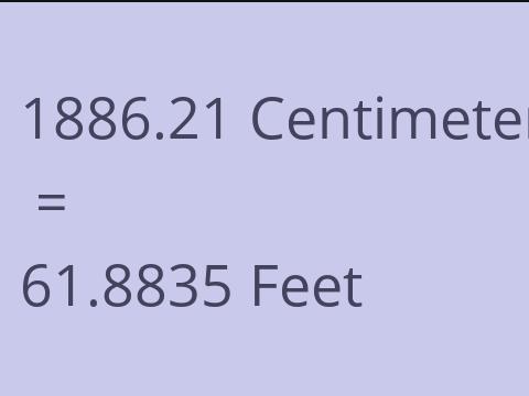 1886.21 CM TO FEET