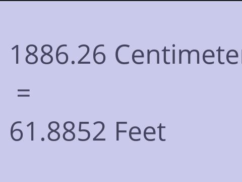 1886.26 CM TO FEET