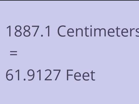 1887.1 CM TO FEET