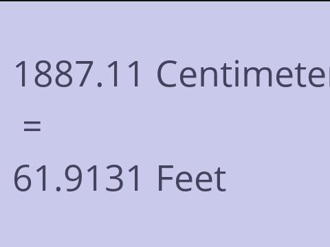 1887.11 CM TO FEET