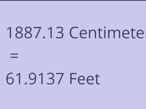 1887.13 CM TO FEET