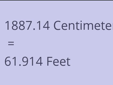 1887.14 CM TO FEET