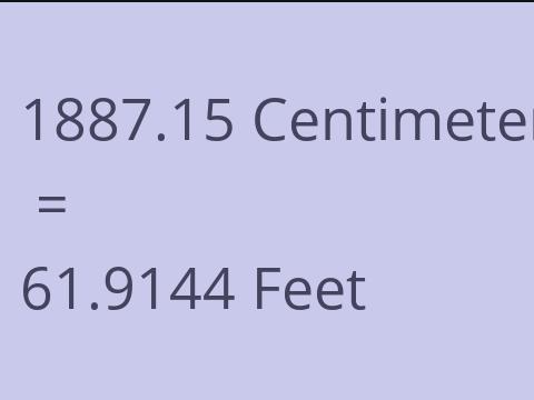 1887.15 CM TO FEET