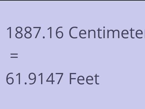 1887.16 CM TO FEET