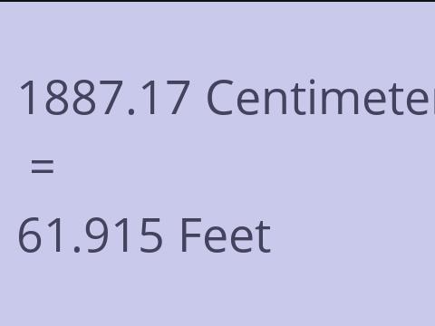 1887.17 CM TO FEET