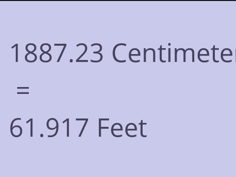 1887.23 CM TO FEET